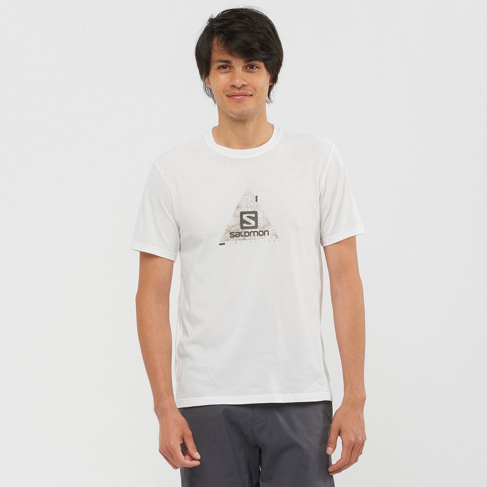 SALOMON UK OUTRACK BLEND - Mens T-shirts White,AGMQ63718